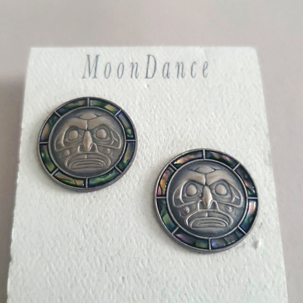Native  Earrings " Moon Dance " By Richard Shorty